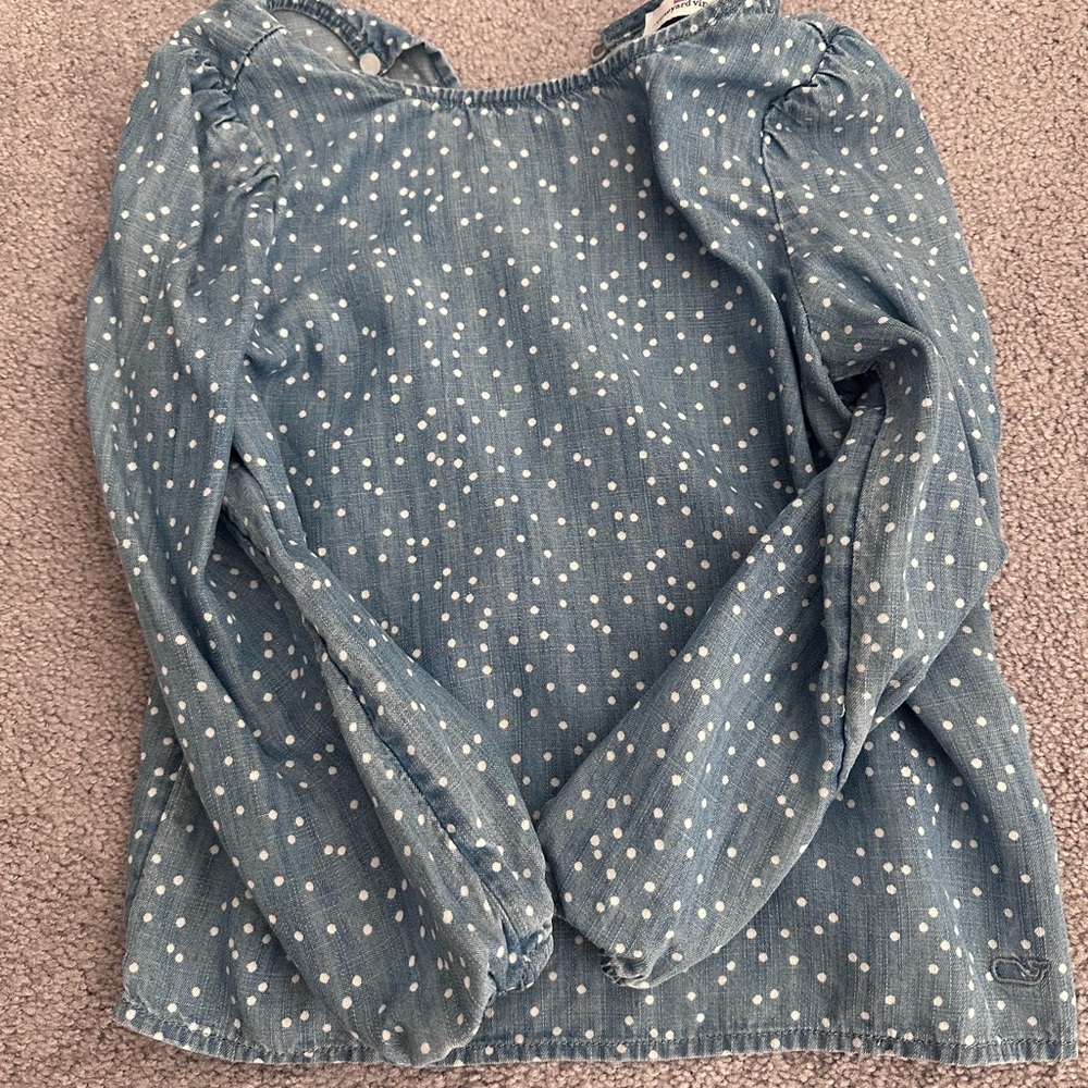 Vineyard vines girls chambray top